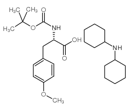 Boc-4-甲氧基-DL-苯丙氨酸二环己基铵盐结构式