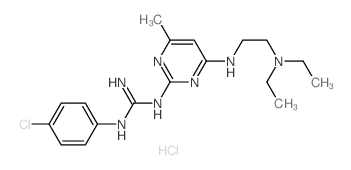 Guanidine, 1-(p-chlorophenyl)-3-(4-((2-(diethylamino)ethyl)amino)-6-methyl-2-pyrimidinyl)-, dihydrochloride (8CI) picture