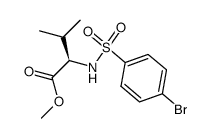 methyl N-[(4-bromophenyl)sulfonyl]-D-valinate结构式