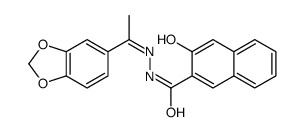 N-[(E)-1-(1,3-benzodioxol-5-yl)ethylideneamino]-3-hydroxynaphthalene-2-carboxamide Structure