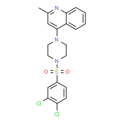 4-{4-[(3,4-DICHLOROPHENYL)SULFONYL]PIPERAZIN-1-YL}-2-METHYLQUINOLINE Structure