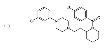 (4-chlorophenyl)-[2-[2-[4-(3-chlorophenyl)piperazin-1-yl]ethyl]piperidin-1-yl]methanone,hydrochloride Structure