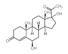 6.beta.,17.alpha.-Dihydroxyprogesterone结构式