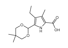 5-(5,5-dimethyl-[1,3]dioxan-2-yl)-4-ethyl-3-methyl-pyrrole-2-carboxylic acid Structure