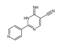 4-氨基-2-(4-吡啶)嘧啶-5-甲腈结构式