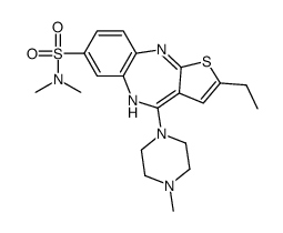 2-ethyl-N,N-dimethyl-4-(4-methylpiperazin-1-yl)-5H-thieno[3,2-c][1,5]benzodiazepine-7-sulfonamide结构式
