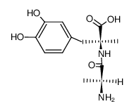 L-alanyl-L-3-(3,4-dihydroxyphenyl)-2-methyl-alanine Structure