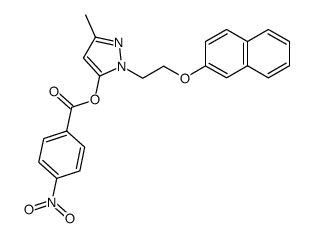 3-methyl-1-(2-naphthalen-2-yloxy-ethyl)-5-(4-nitro-benzoyloxy)-1H-pyrazole结构式
