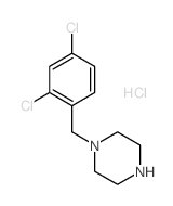 1-[(2,4-二氯苯基)甲基]-哌嗪二盐酸盐结构式
