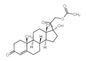 孕甾-4-烯-17α,21-二醇-3,20-二酮-21-醋酸酯结构式