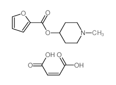but-2-enedioic acid; (1-methyl-4-piperidyl) furan-2-carboxylate结构式