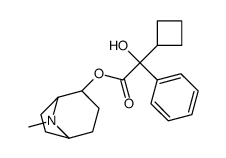 (8-methyl-8-azabicyclo[3.2.1]octan-4-yl) 2-cyclobutyl-2-hydroxy-2-phenylacetate Structure
