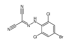 2-[(4-bromo-2,6-dichlorophenyl)hydrazinylidene]propanedinitrile Structure