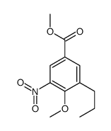 methyl 4-methoxy-3-nitro-5-propylbenzoate结构式