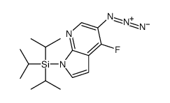 (5-azido-4-fluoropyrrolo[2,3-b]pyridin-1-yl)-tri(propan-2-yl)silane结构式