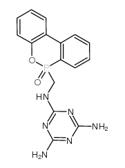 N-[(10-氧代-9,10-二氢-9-氧杂-10-磷杂菲-10-基)甲基]-1,3,5-三嗪-2,4,6-三胺结构式