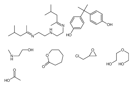 acetic acid,2-(chloromethyl)oxirane,2-(2-hydroxyethoxy)ethanol,4-[2-(4-hydroxyphenyl)propan-2-yl]phenol,2-(methylamino)ethanol,2-(4-methylpentan-2-ylideneamino)-N-[2-(4-methylpentan-2-ylideneamino)ethyl]ethanamine,oxepan-2-one Structure