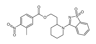 2-[1-(1,1-dioxo-1,2-benzothiazol-3-yl)piperidin-2-yl]ethyl 3-methyl-4-nitrobenzoate Structure