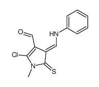 4-anilinomethylene-2-chloro-1-methyl-5-thioxo-4,5-dihydro-pyrrole-3-carbaldehyde Structure