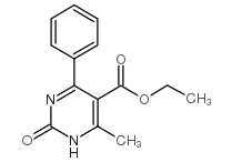 6-甲基-2-氧代-4-苯基-1,2-二氢-5-嘧啶羧酸乙酯结构式
