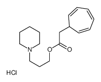 3-piperidin-1-ium-1-ylpropyl 2-cyclohepta-2,4,6-trien-1-ylacetate,chloride结构式