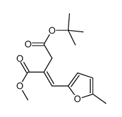 E-3-methoxycarbonyl-4-(5-methylfur-2-yl)-but-3-enoic acid t-butyl ester结构式