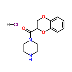 N-[(1,4-苯并二烷-2-基)羰基]哌嗪盐酸盐结构式