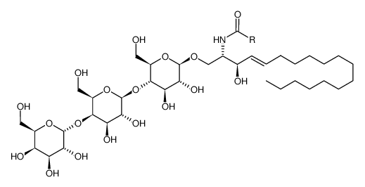 神经酰胺三己糖苷结构式