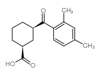 cis-3-(2,4-dimethylbenzoyl)cyclohexane-1-carboxylic acid结构式