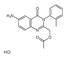 [6-amino-3-(2-methylphenyl)-4-oxoquinazolin-2-yl]methyl acetate,hydrochloride结构式