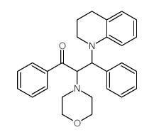 3-(3,4-dihydro-2H-quinolin-1-yl)-2-morpholin-4-yl-1,3-diphenyl-propan-1-one结构式