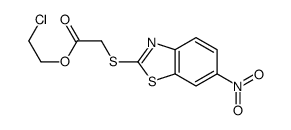 2-chloroethyl 2-[(6-nitro-1,3-benzothiazol-2-yl)sulfanyl]acetate Structure