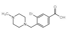 3-溴-4-((4-甲基哌嗪-1-基)甲基)苯甲酸结构式