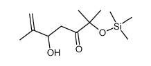 2,6-dimethyl-3-hydroxy-6-(trimethylsiloxy)-1-hepten-5-one结构式