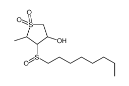5-methyl-4-octylsulfinyl-1,1-dioxothiolan-3-ol结构式