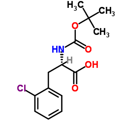 Boc-2-chloro-D-phenylalanine structure