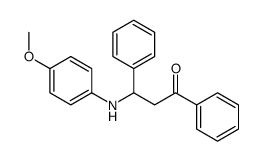 3-(4-methoxyanilino)-1,3-diphenylpropan-1-one结构式