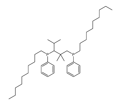 decyl-[1-[decyl(phenyl)phosphanyl]-2,2,4-trimethylpentan-3-yl]-phenylphosphane Structure