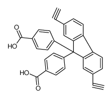 4-[9-(4-carboxyphenyl)-2,7-diethynylfluoren-9-yl]benzoic acid Structure