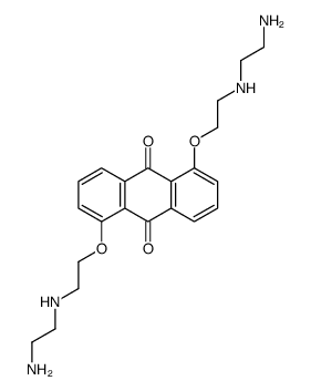 1,5-bis[2-(2-aminoethylamino)ethoxy]anthracene-9,10-dione Structure
