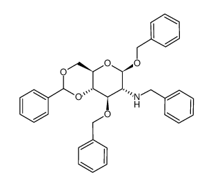 benzyl 3-O-benzyl-2-benzylamino-4,6-O-benzylidene-2-deoxy-β-D-glucopyranoside Structure