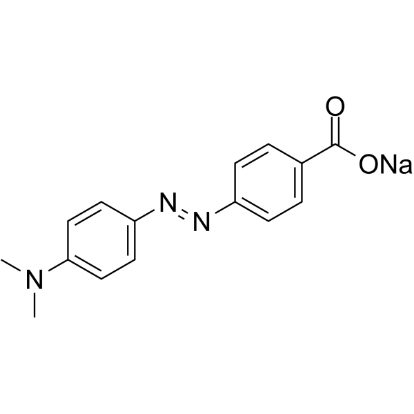 对-(对-二甲基氨基苯基偶氮)苯甲酸钠盐结构式