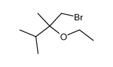 2-ethoxy-1-bromo-2,3-dimethyl-butane结构式