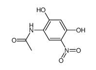acetic acid-(2,4-dihydroxy-5-nitro-anilide)结构式