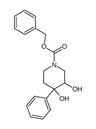benzyl 3,4-dihydroxy-4-phenylpiperidine-1-carboxylate Structure