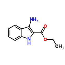 3-氨基-1H-吲哚-2-羧酸乙酯结构式