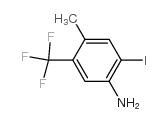 2-碘-4-甲基-5-(三氟甲基)苯胺结构式