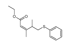ethyl (Z)-3,4-dimethyl-5-(phenylthio)pent-2-enoate结构式