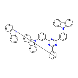 2,4,6-Tris(3-(9H-咔唑-9-基)苯基)-1,3,5-三嗪结构式
