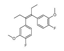 cis-3,4-bis(4-fluoro-3-methoxyphenyl)hex-3-ene结构式